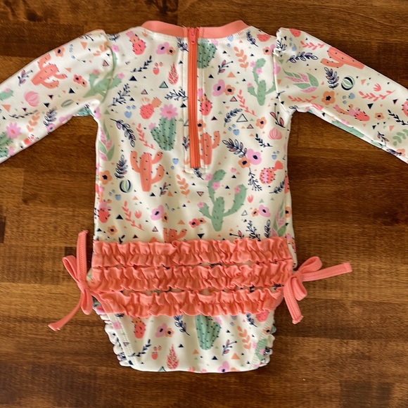 Ruffle butts UPF 50+ long sleeve swim suit - Picture 4 of 6